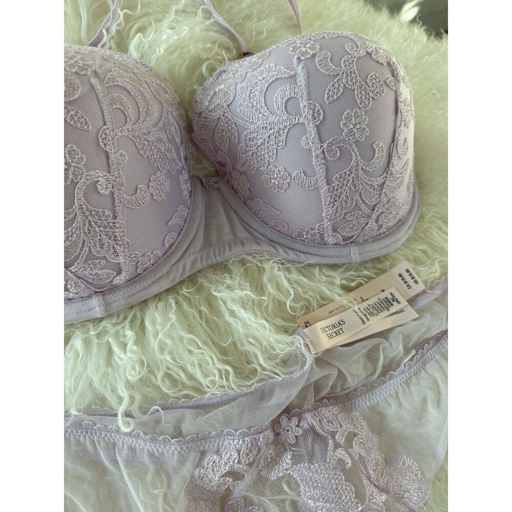NWT Victoria's Secret Dream Angels Vintage Blossom Demi Bra & Panty Set 34F/M - Picture 3 of 9